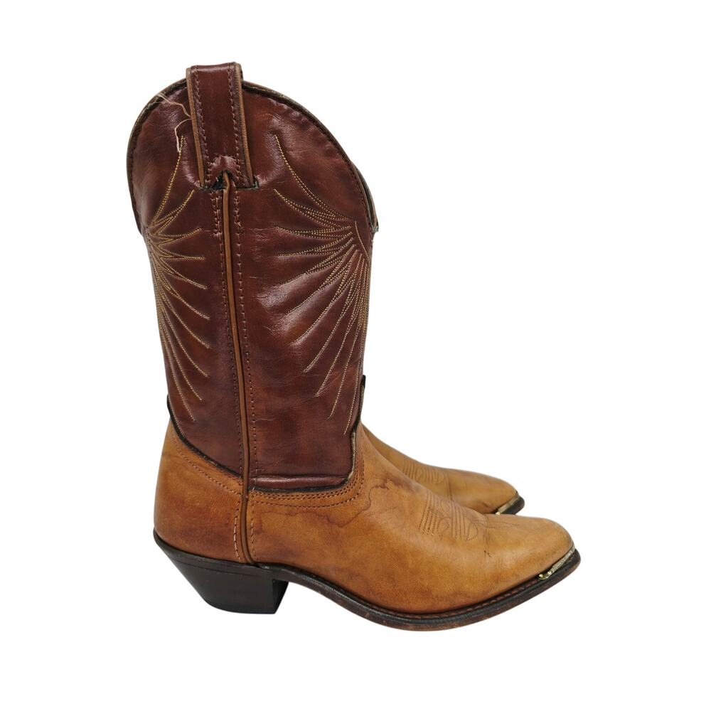 Vintage Laredo Women's Cap Toe Western Boots Tan 8